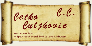 Ćetko Čuljković vizit kartica